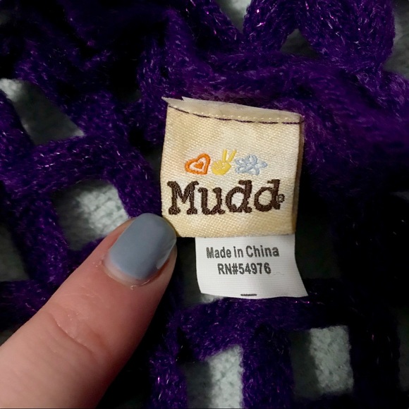 SOLD Women’s Mudd Crochet Purple Infinity Scarf - Picture 3 of 4